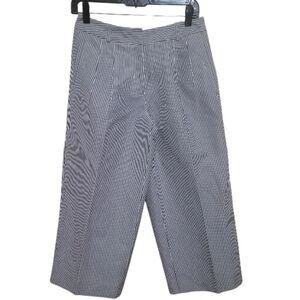 Talbots Petites Gray and White Crop Wide Leg Pantps Womens Size 4P